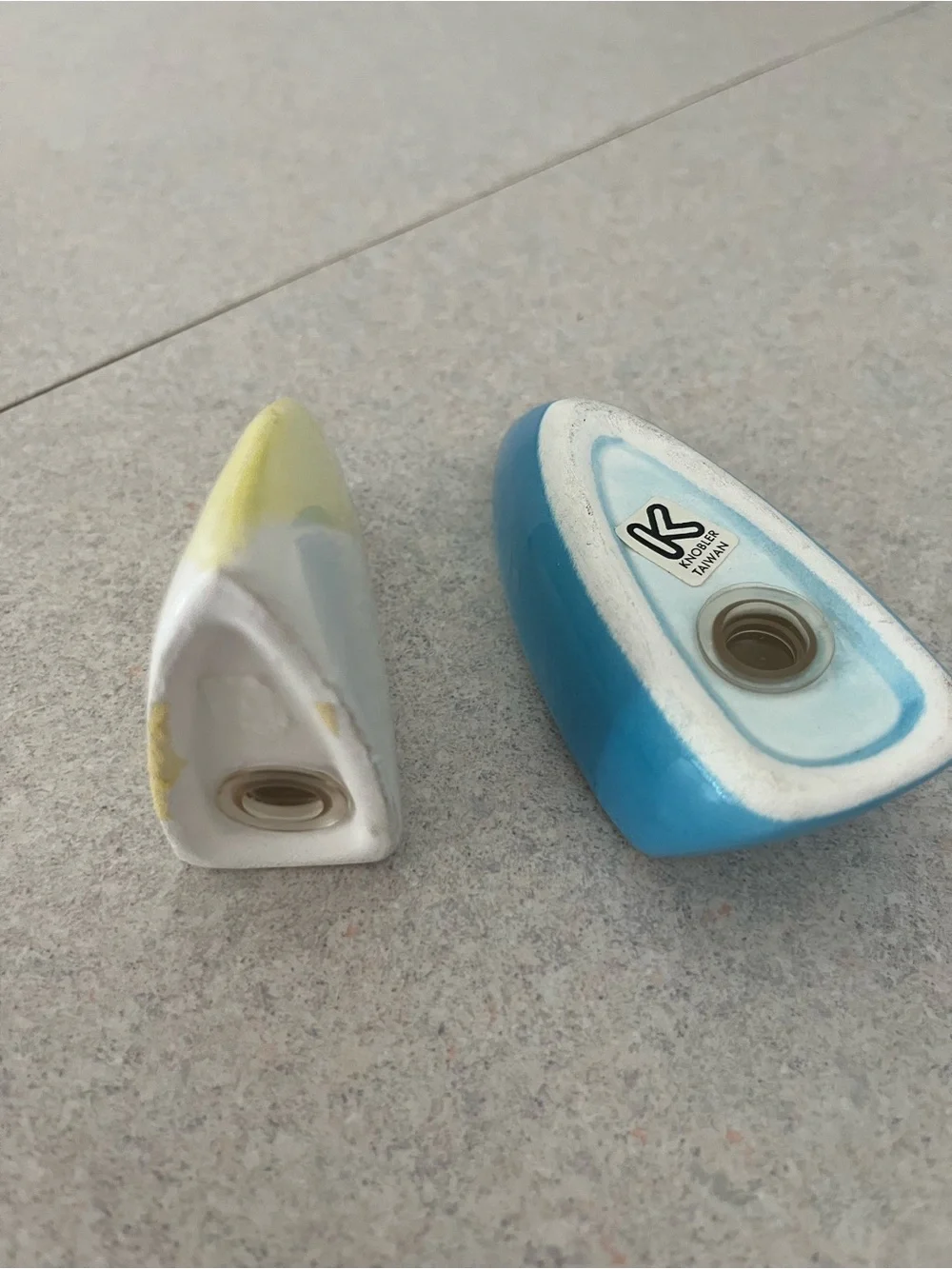 Ceramic Sailboat Salt & Pepper Shaker - Blue, White & Yellow